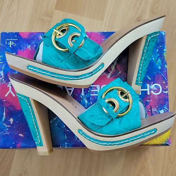 NIB Chinese Laundry Amore Platform Leather Sandal - Picture 11 of 16